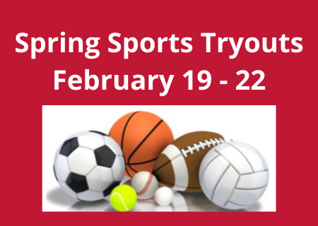  Spring Sports Tryout information